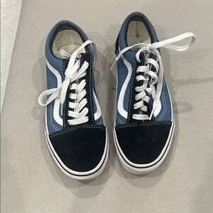 Classic Vans Skate Sneakers in Blue and Black